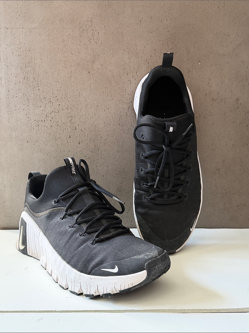 Nike Black Athletic Sneakers with White Sole